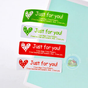 Наклейки “Just for you!” (55*15 мм)