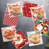 Набір новорічних пакетиків “Merry Christmas” з клейкою стрічкою, 10*10 см + 3 см